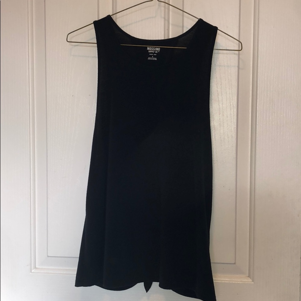 black tank top with open back